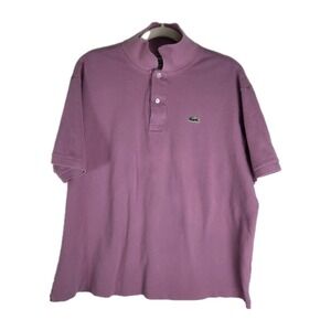 Lacoste Mens Purple Shirt 2 Button Polo Size 7 Classic Preppy  Crocodile 🐊